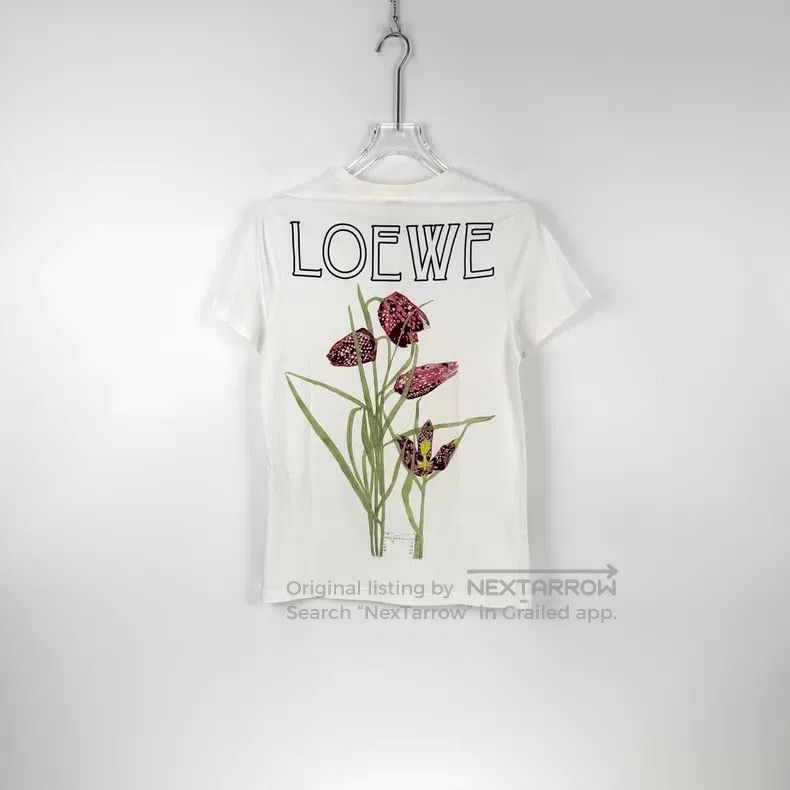 Loewe Loewe White Floral Pattern Short Sleeve Size S / US 4 / IT 40 - 4 Thumbnail