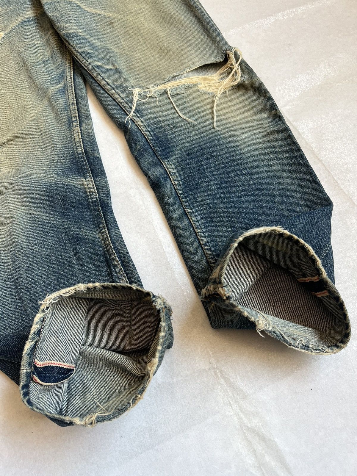 A.P.C. APC Dirty Wash Selvedge Distressed Denim Rare Size US 30 / EU 46 - 6 Thumbnail