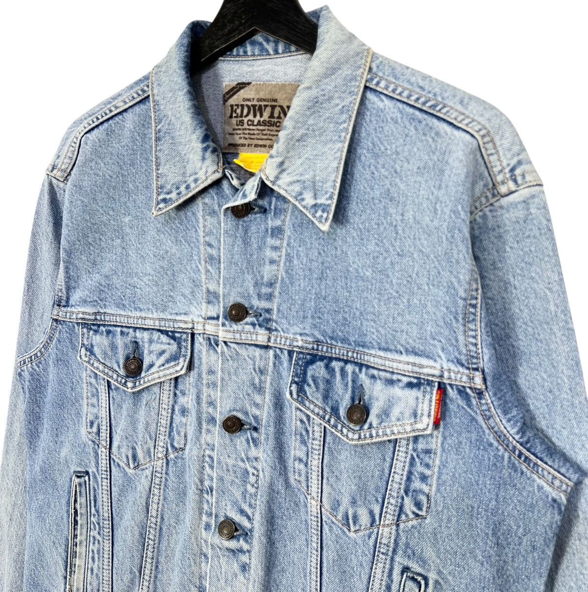 Edwin × Vintage Vintage Edwin Denim Trucker Jacket Size US L / EU 52-54 / 3 - 4 Thumbnail