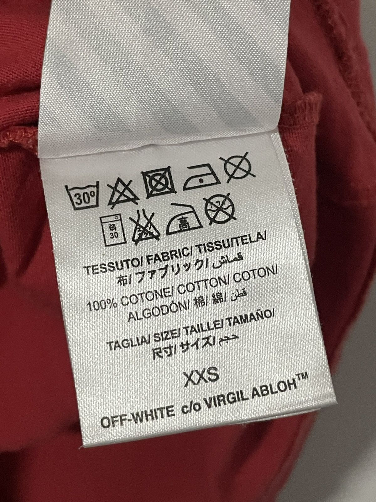 Off-White Gently Used Classic off-white Red Tee Women Size XXS / US 00 / IT 34 - 6 Thumbnail