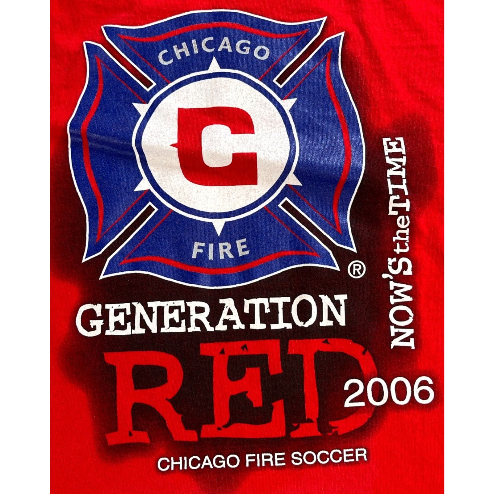 Fruit Of The Loom Vintage Chicago Fire Soccer Club Generation Red T-Shirt MLS Sz L Mens Size US L / EU 52-54 / 3 - 3 Thumbnail