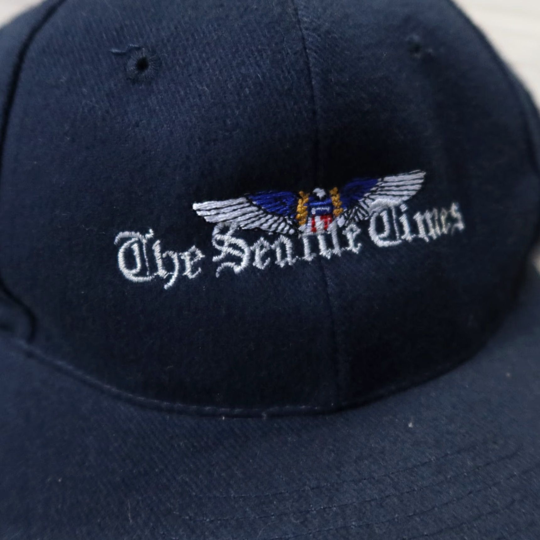 Vintage Vintage Seattle Times Snapback Hat Cap Adjustable Navy 90s Men Mens Size ONE SIZE - 2 Thumbnail