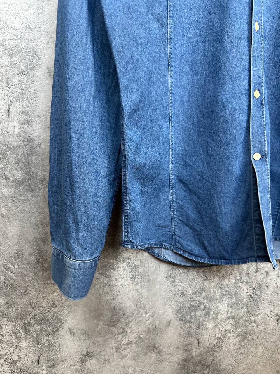 Reiss Reiss Bronx Contrast Collar Chambray Shirt Button Up LS SF Size US M / EU 48-50 / 2 - 6 Thumbnail