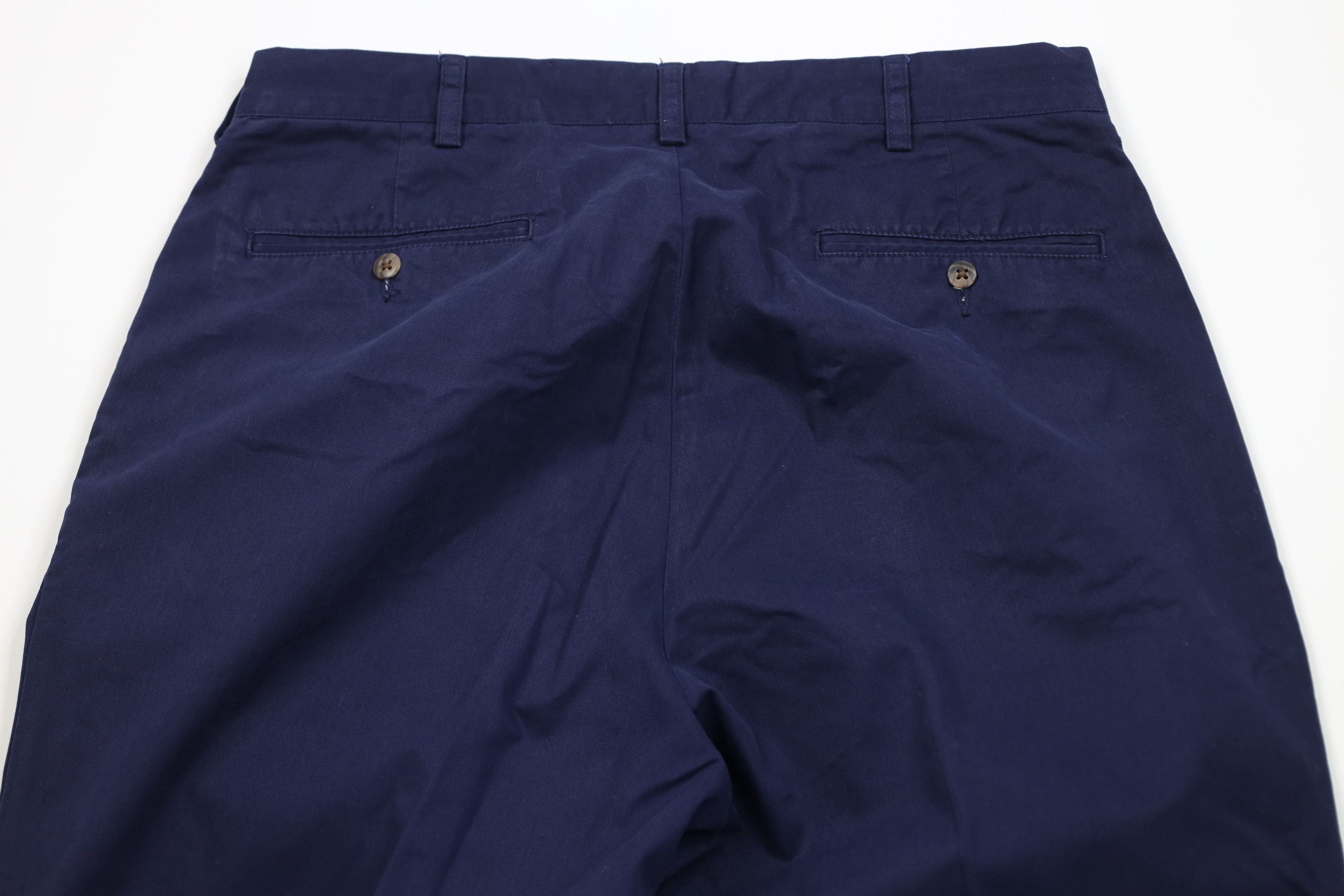 Ralph Lauren Vintage 90s Ralph Lauren Wide Leg Chino Pants Navy Blue Size US 32 / EU 48 - 10 Thumbnail