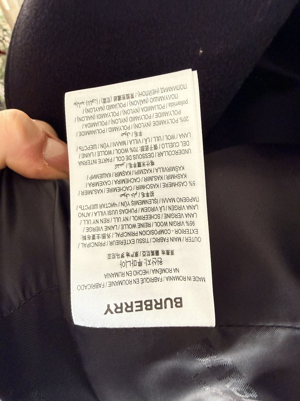 Burberry Burberry navy blue cashmere and wool trench coat IT48 Size US M / EU 48-50 / 2 - 8 Thumbnail