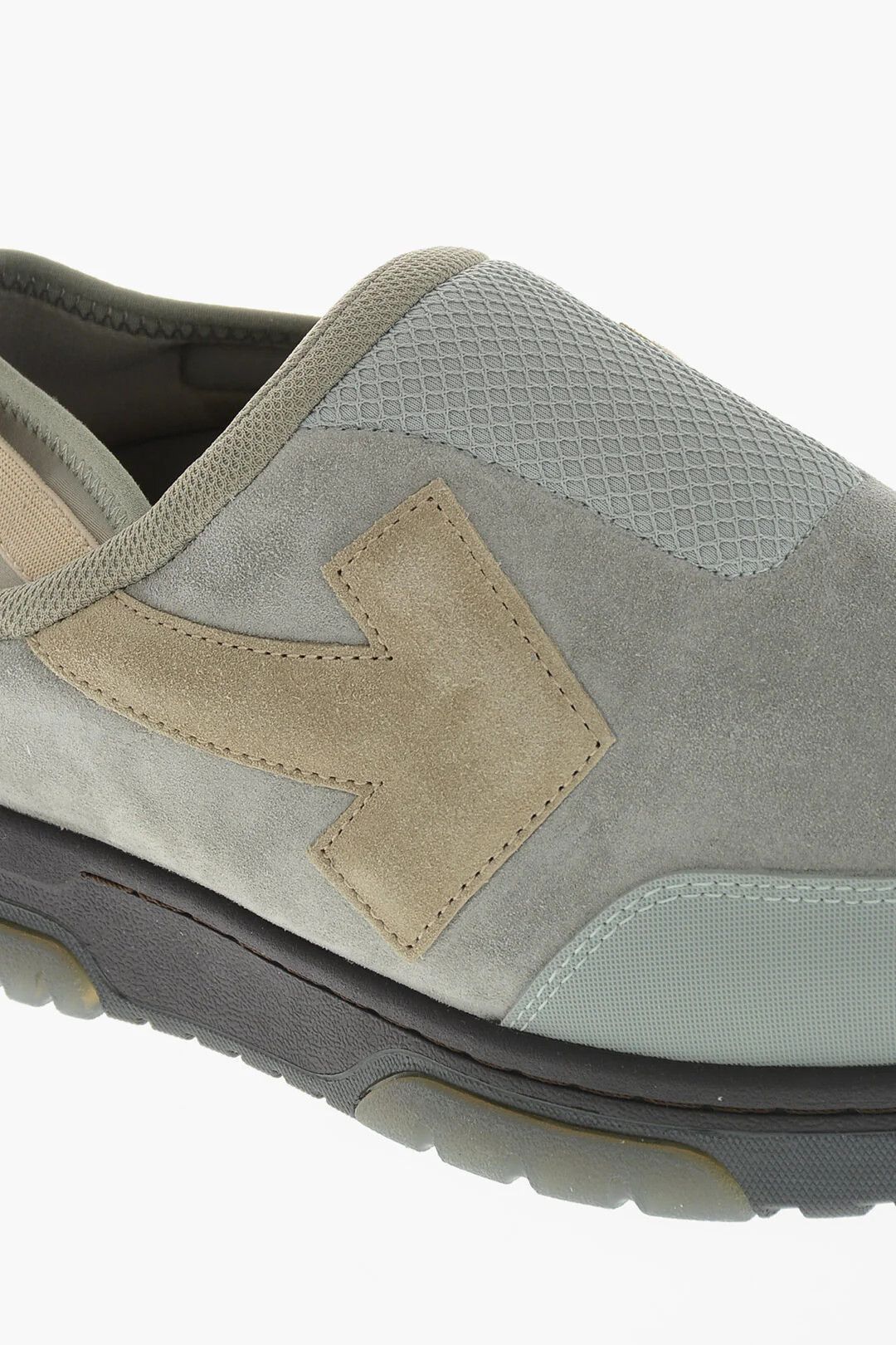 Off-White og1mm0426 Fabric & Suede Mules in Grey Size US 10 / EU 43 - 4 Thumbnail