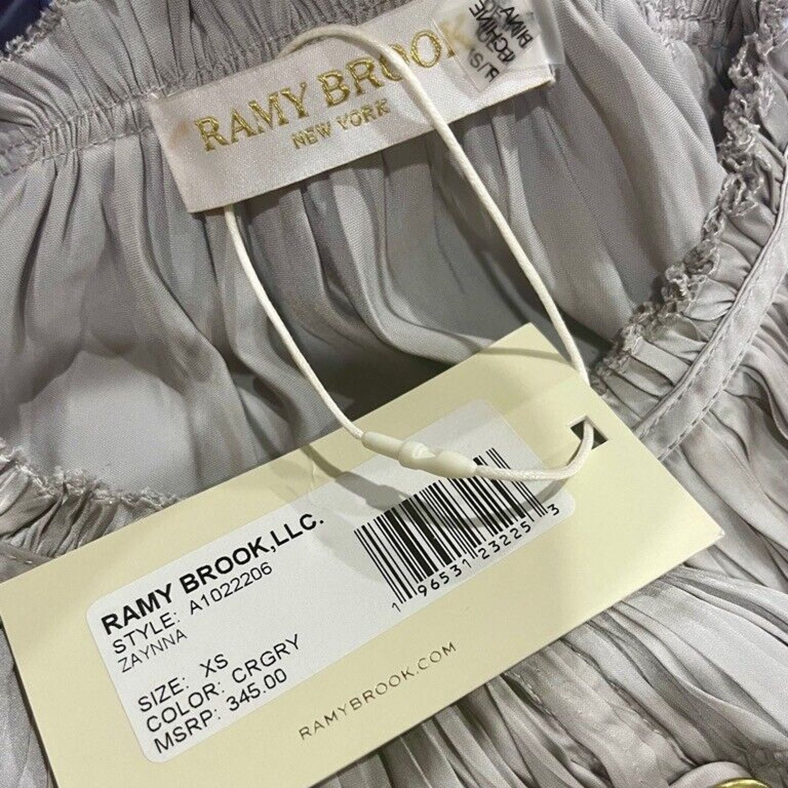 Ramy Brook RAMY BROOK VERSATILE PUFF SLEEVES BLOUSE CRISTAL GREY SZ XS Size XS / US 0-2 / IT 36-38 - 5 Thumbnail