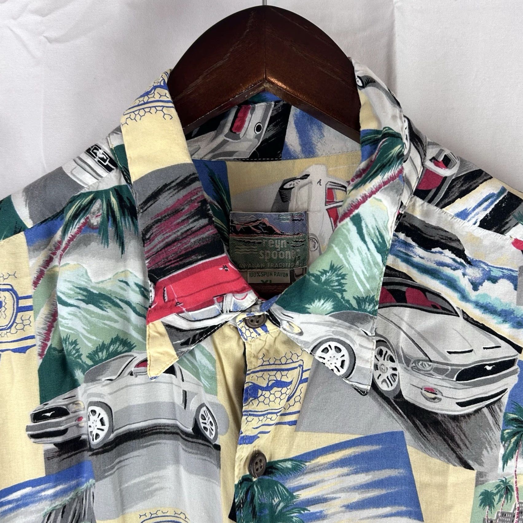 Reyn Spooner VINTAGE Reyn Spooner Shirt Mens XL Diamond Head Ford Mustang Rayon Short Sleeve Tropical Button-Up Collared Casual Cotton? Size US XL / EU 56 / 4 - 3 Thumbnail