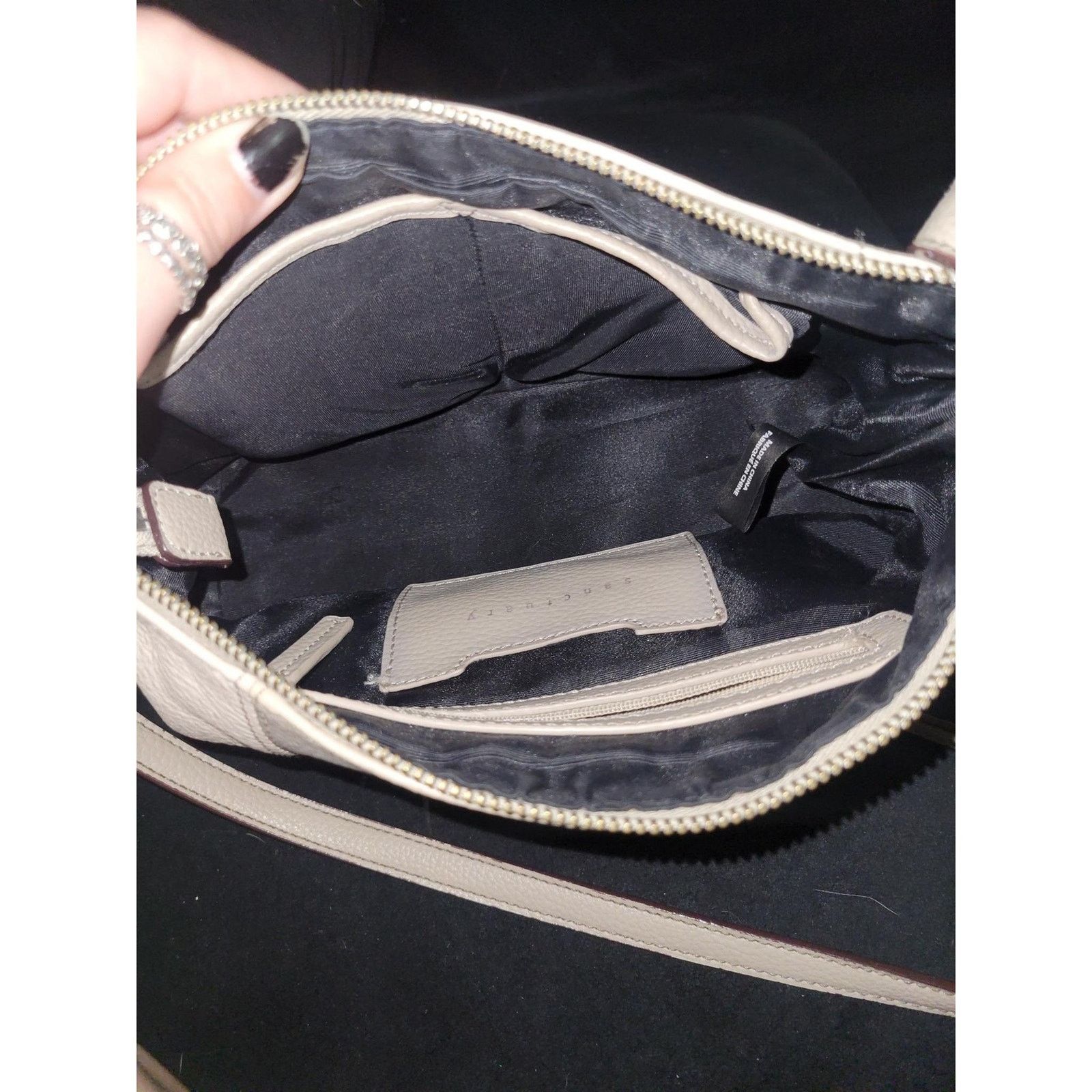 Sanctuary Sanctuary Handbag Gray Leather Satchel Purse Crossbody Bag Size ONE SIZE - 7 Thumbnail