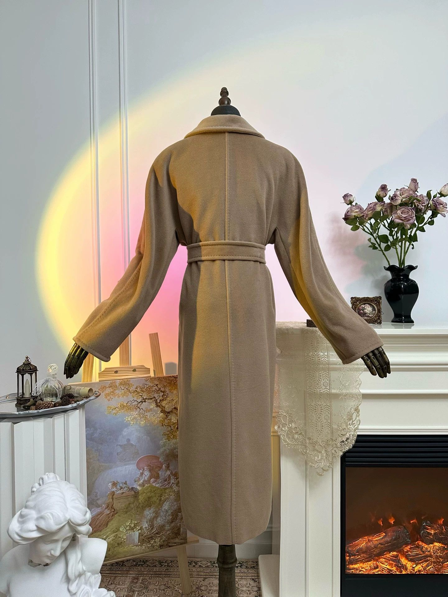 Max Mara MaxMara 101801 Oversized Double-Breasted Cashmere Coat Women's Camel Size S / US 4 / IT 40 - 2 Thumbnail