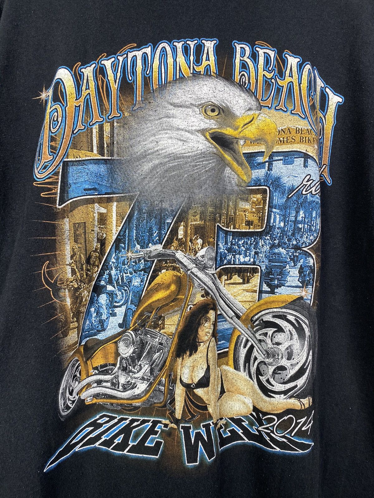 Harley Davidson × Vintage × West Coast Choppers Vintage 2014 Daytona Beach Bike Week T Shirt Size US L / EU 52-54 / 3 - 9 Thumbnail