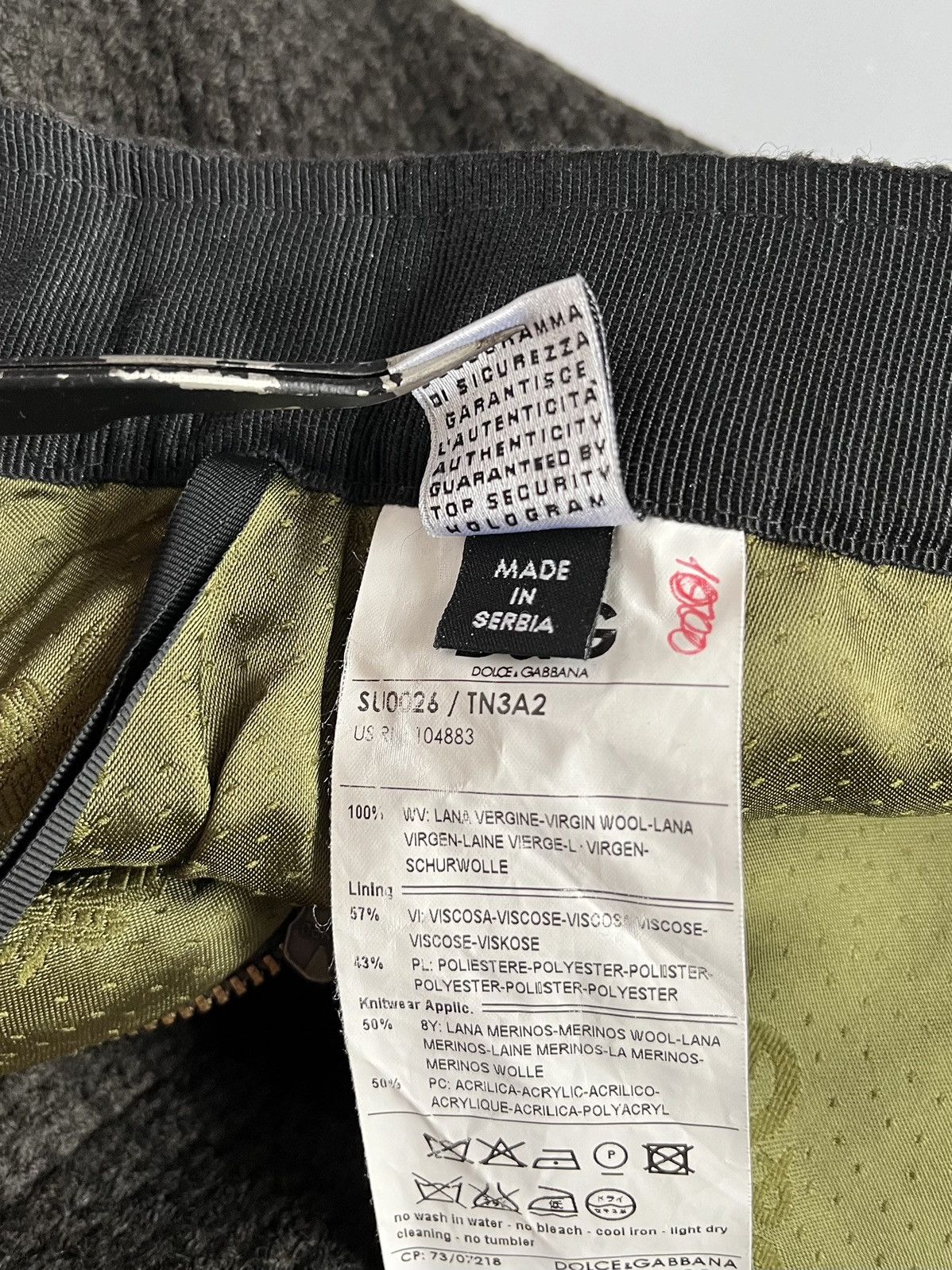 Designer × Dolce & Gabbana Dolce & Gabbana Dark Olive Knit Wool Viscose Midi Skirt Size 27" / US 4 / IT 40 - 10 Thumbnail
