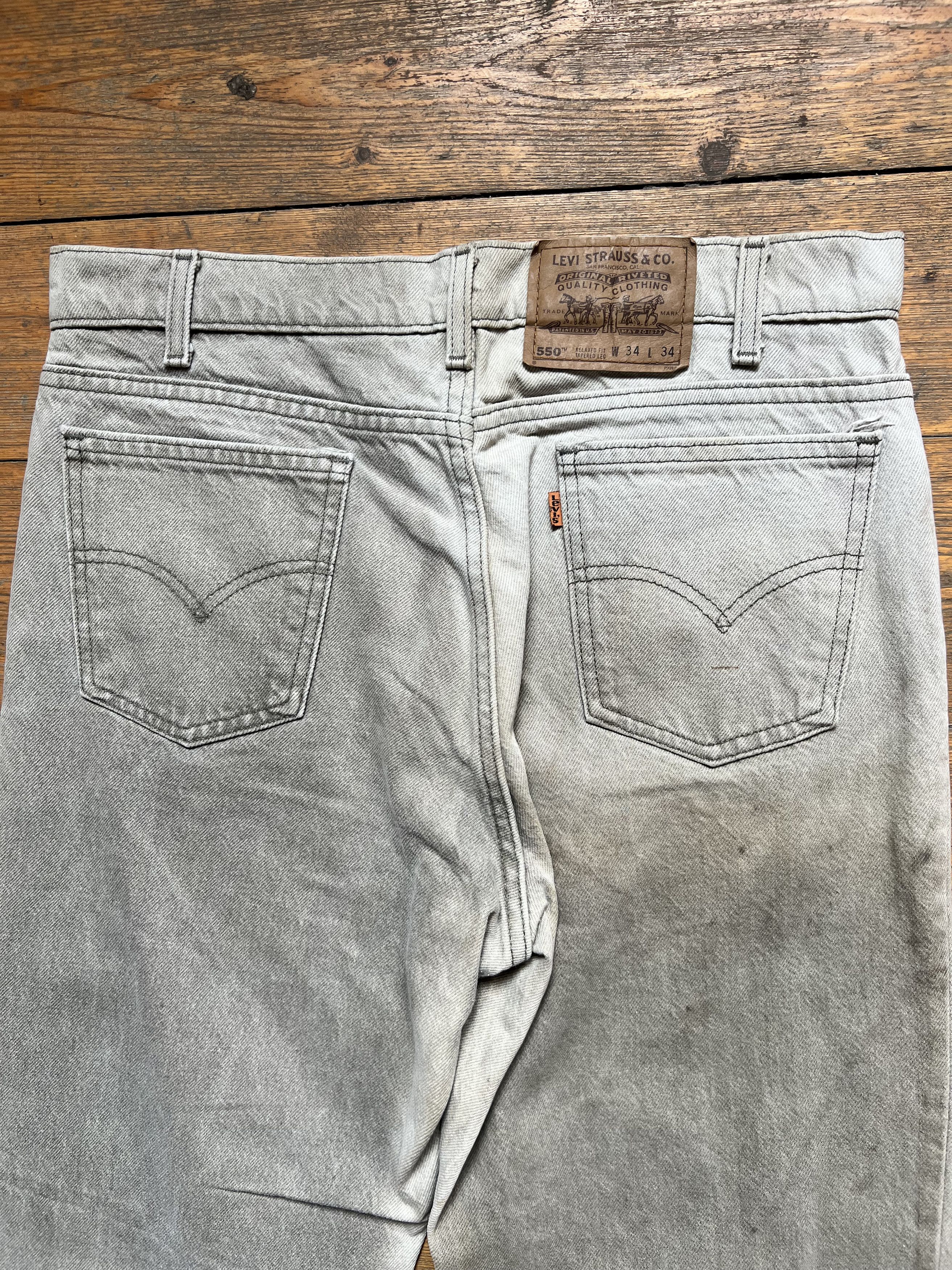 Denime × Unsound Rags Levi's 550 Vintage Sun Fade Bleached USA Jeans Pants Size US 34 / EU 50 - 7 Thumbnail