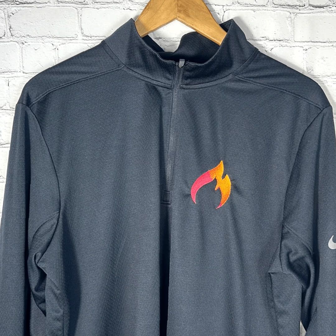 Nike Nike Victory Dri-FIT Half-Zip Golf Top Shirt Mens L Multicolor Fire Embroidery Size US L / EU 52-54 / 3 - 2 Thumbnail