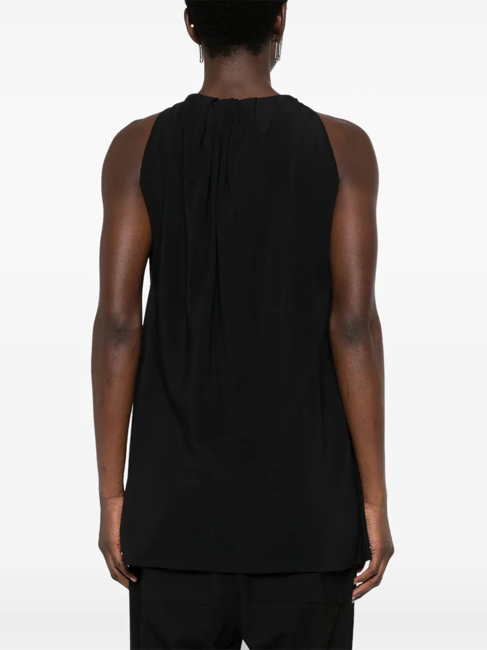 Rick Owens o1y0126 Tank Top in Black Size S / US 4 / IT 40 - 3 Thumbnail