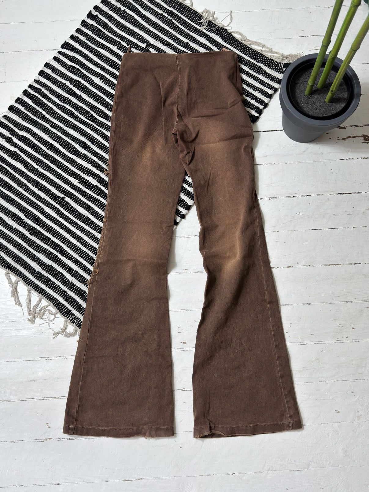 Other AVANT GARDE 2000s WITH FLOWERS BELL BOTTOM PANTS Size 28" / US 6 / IT 42 - 4 Thumbnail