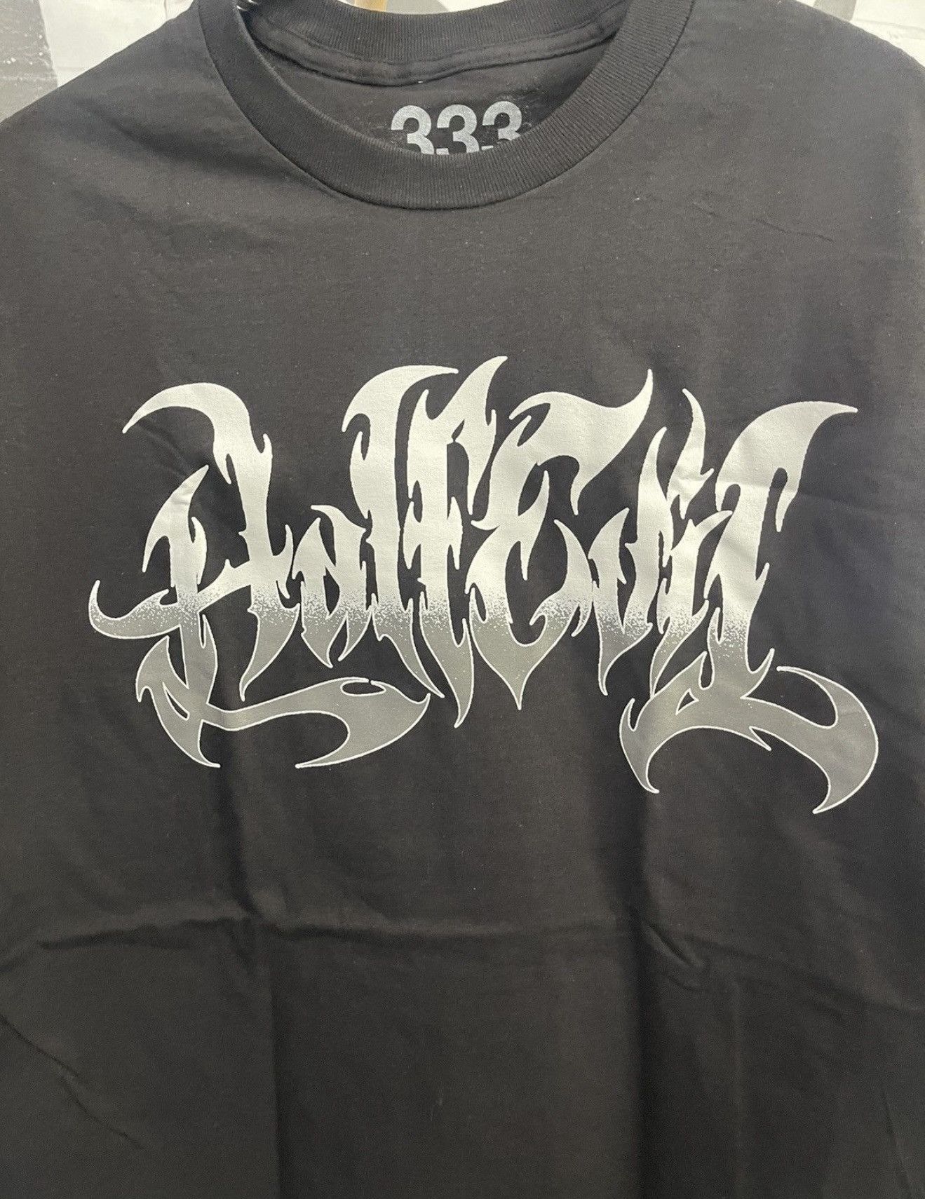 Half Evil ⚡️ Half Evil 333 Gradient Metal Tee Shirt Black Size XL ⚡️ Size US XL / EU 56 / 4 - 3 Thumbnail