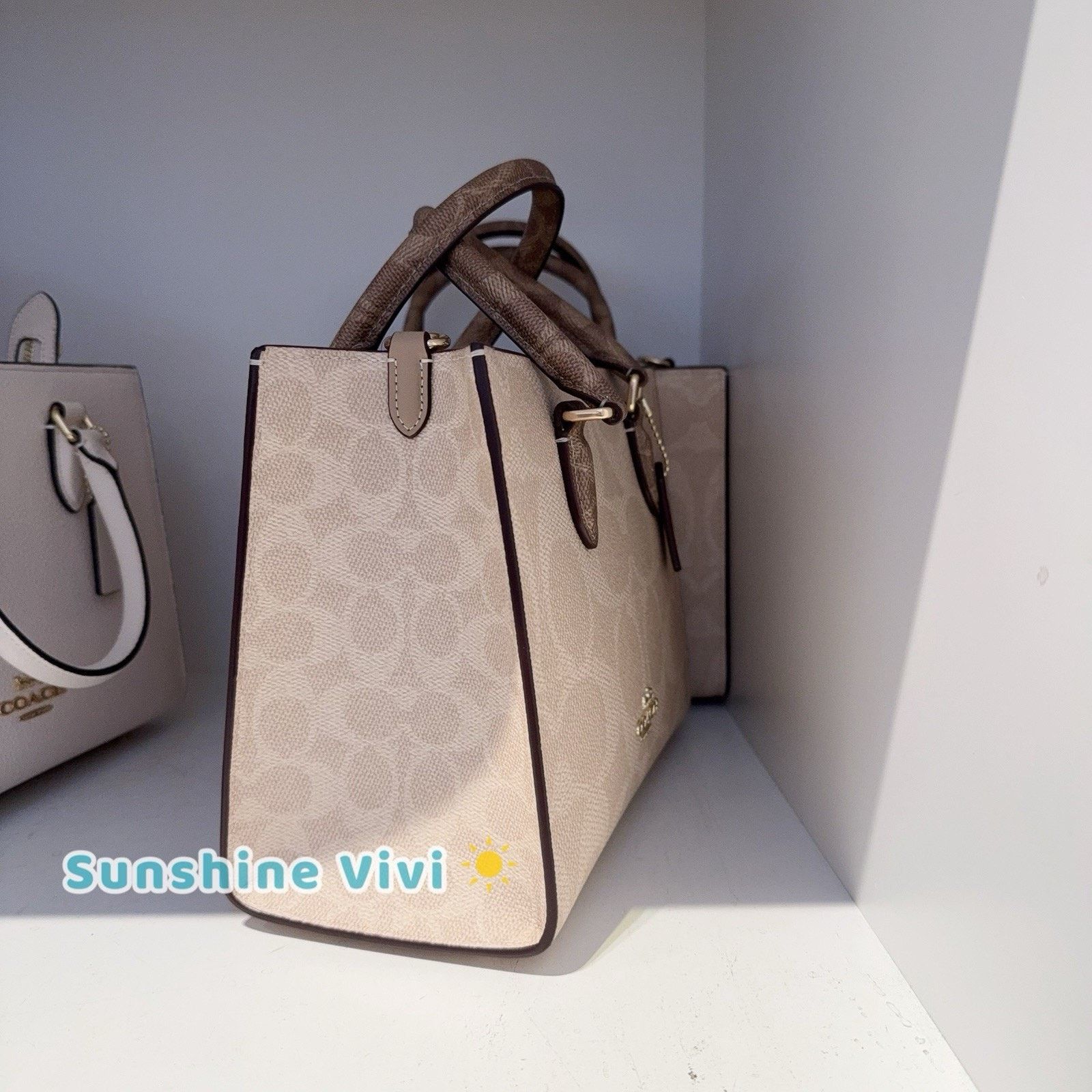 Coach NWT Coach Maggie Small Tote Bag Signature Canvas CY676 Size ONE SIZE - 6 Thumbnail