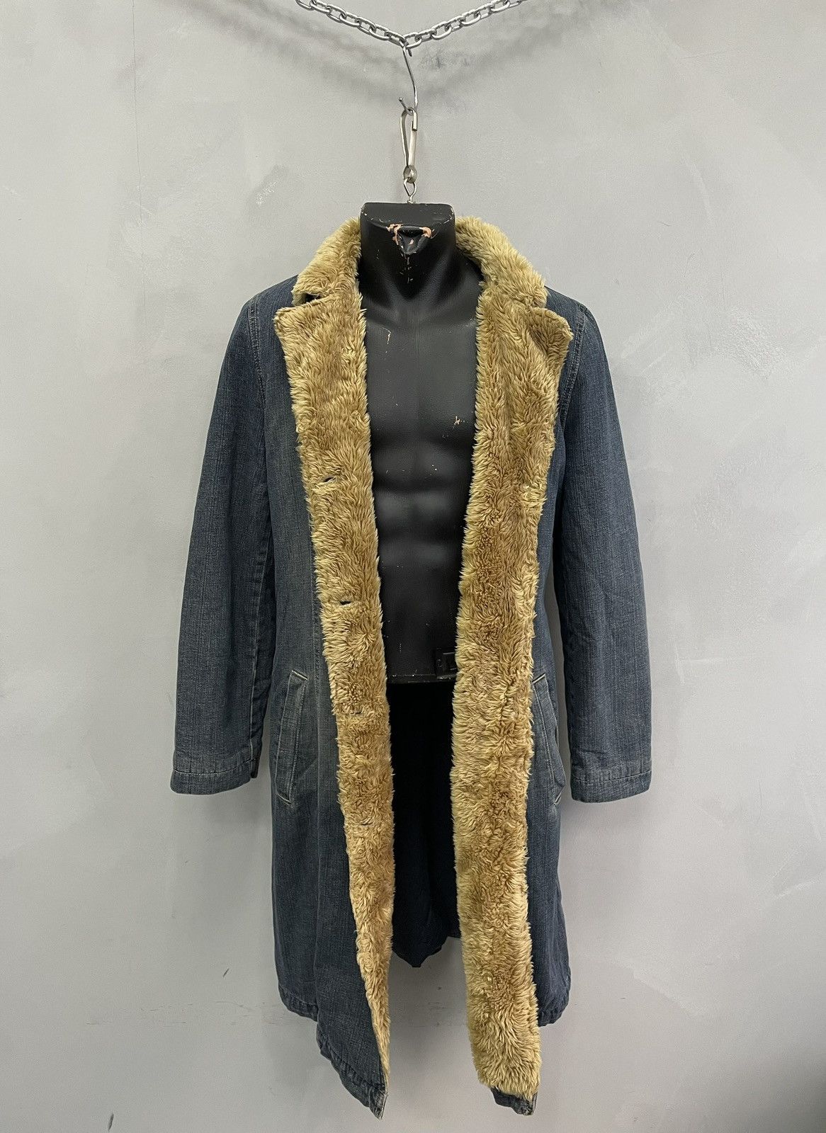 Hysteric Glamour Hysteric glamour long denim fur coat hype straight fit 00s Size US M / EU 48-50 / 2 - 2 Thumbnail