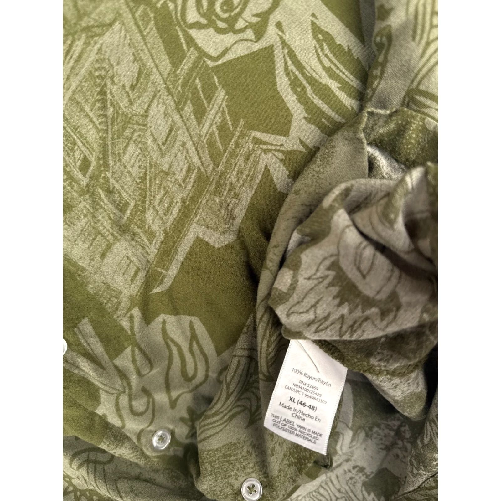 Vintage No Boundaries Men Shirt XL Green Floral Palm Vibes 100% Rayon Hawaiian Size US XL / EU 56 / 4 - 7 Thumbnail