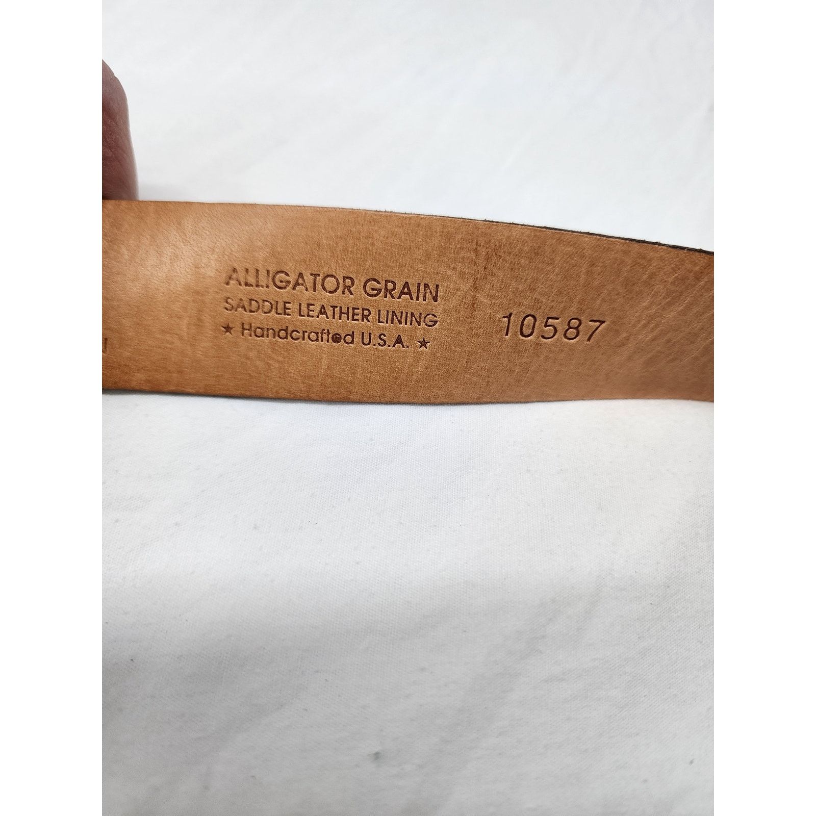 Martin Dingman Martin Dingman Leather Alligator grain brown belt sz 40 b45 Size 40 - 7 Thumbnail