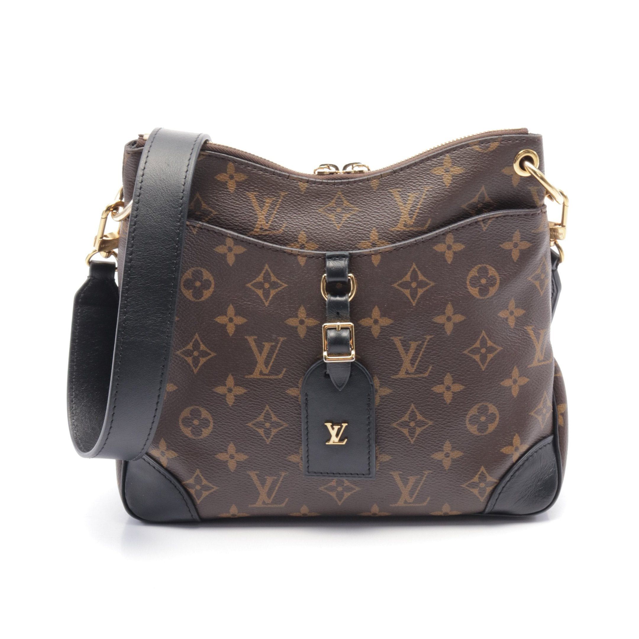Louis Vuitton Louis Vuitton Odeon Nm Pm Monogram Noir Shoulder Bag Leather Brown Black Size ONE SIZE - 1 Thumbnail