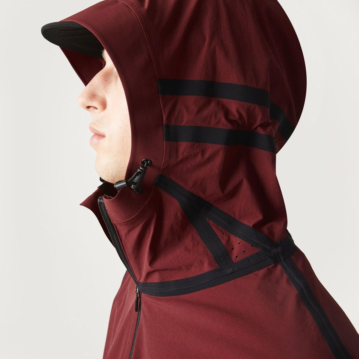 Lacoste 🐊 Lacoste Technical Hooded Jacket Burgundy Size M–L Size US M / EU 48-50 / 2 - 8 Thumbnail