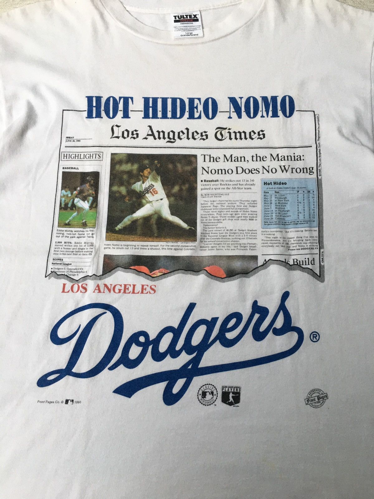 MLB Vintage Hideo Nomo LA Dodgers Tee Size US L / EU 52-54 / 3 - 2 Thumbnail