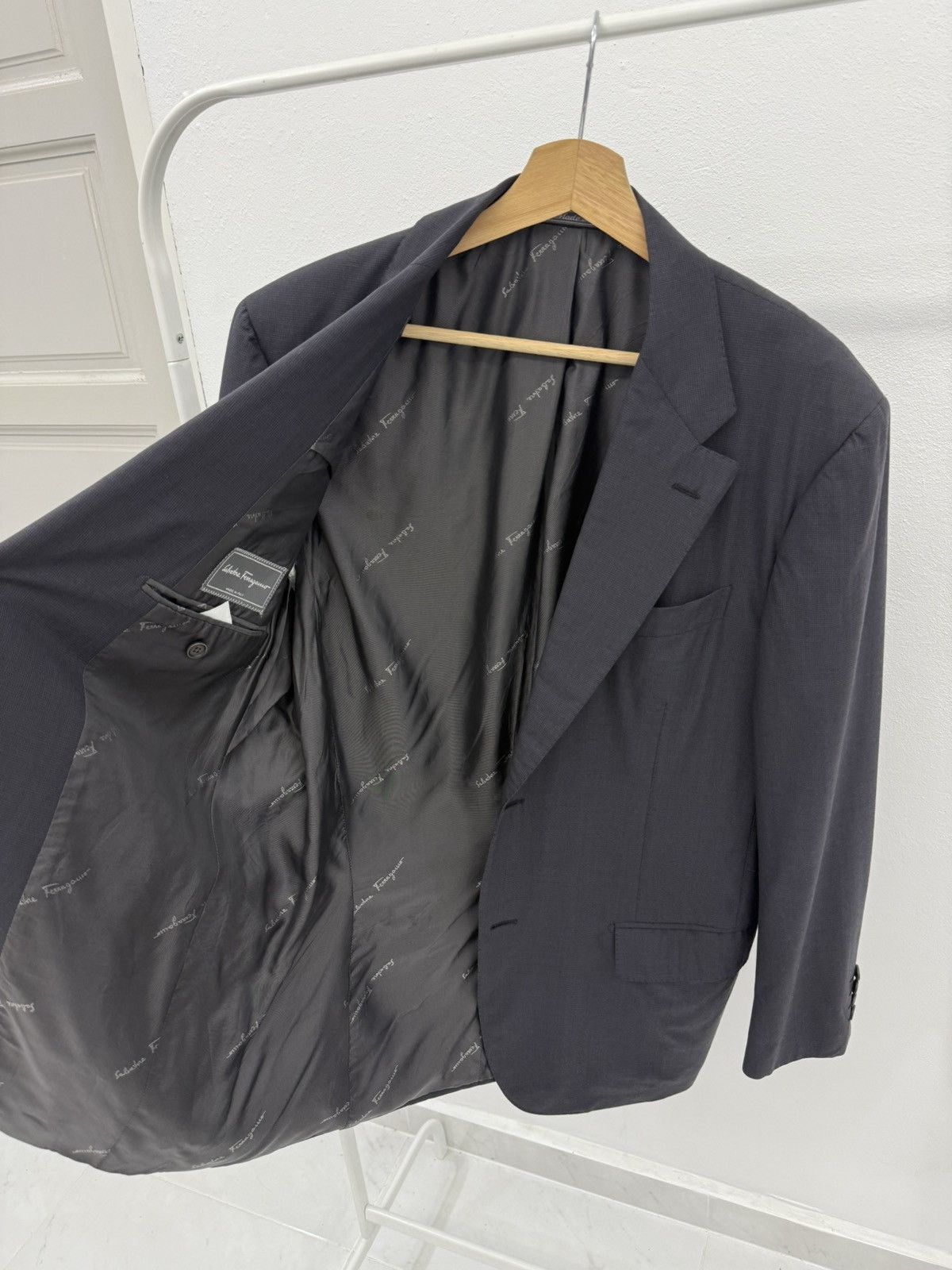Salvatore Ferragamo Salvatore Ferragamo Virgin Wool Luxury Blazer Jacket Size 50R - 2 Thumbnail