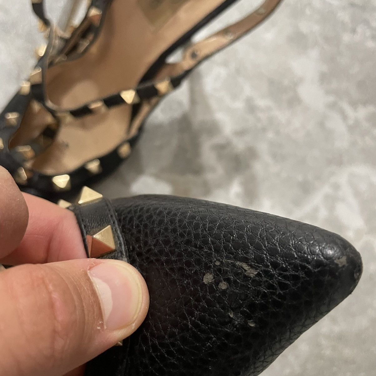 Valentino Valentino Garavani Rockstud Slingback Stiletto Leather Heels Size US 10 / IT 40 - 6 Thumbnail