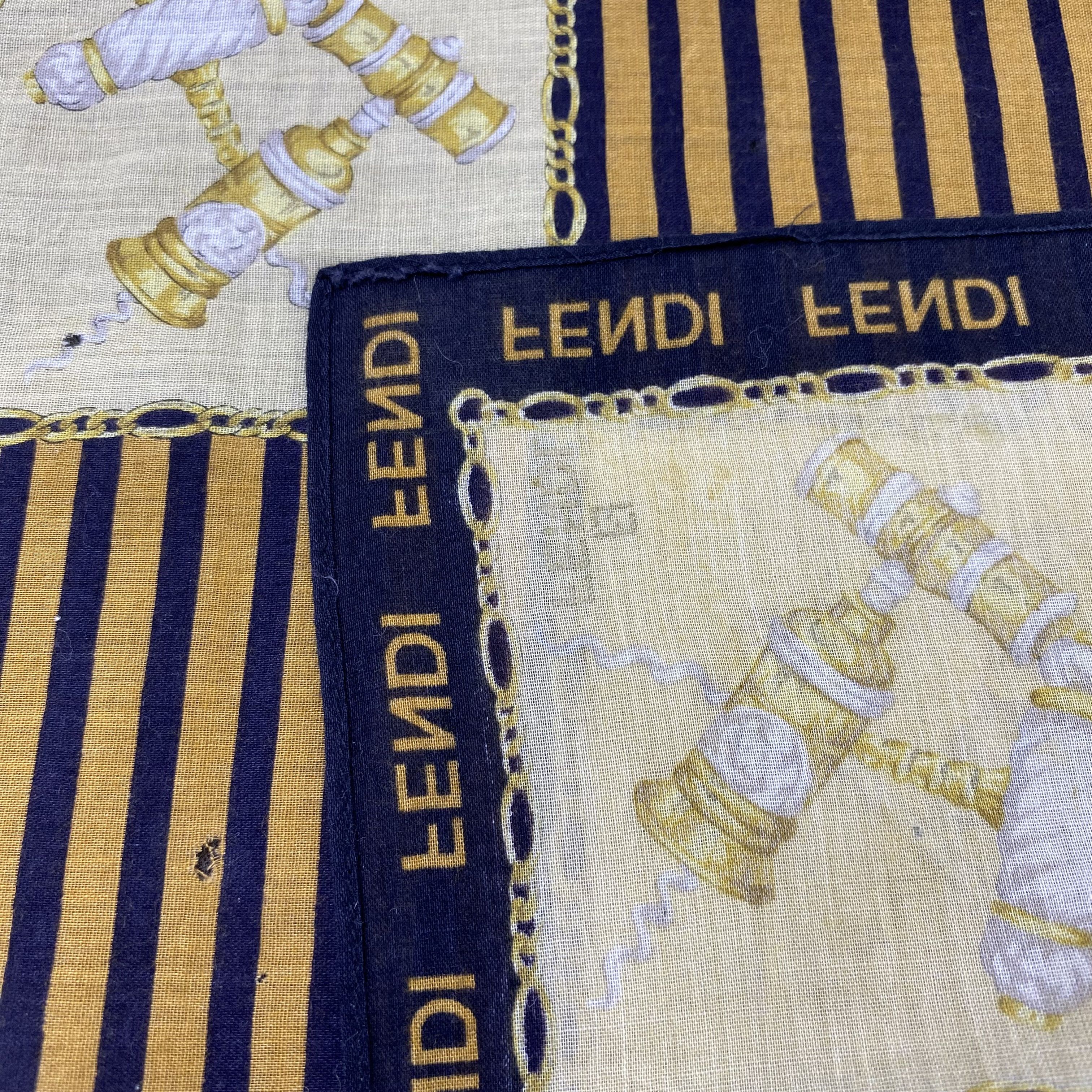 Fendi Fendi Handkerchief Neckerchief Bandana-B1726 Size ONE SIZE - 6 Thumbnail