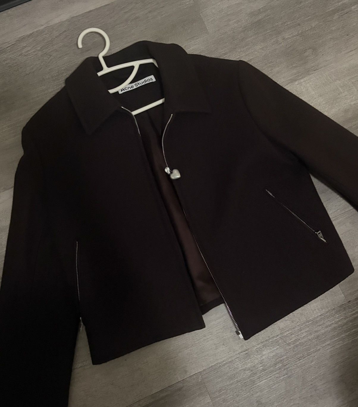 Acne Studios Acne Studios Vintage | Wool Cropped Zip Jacket Blend Size US XXS / EU 40 - 1 Thumbnail