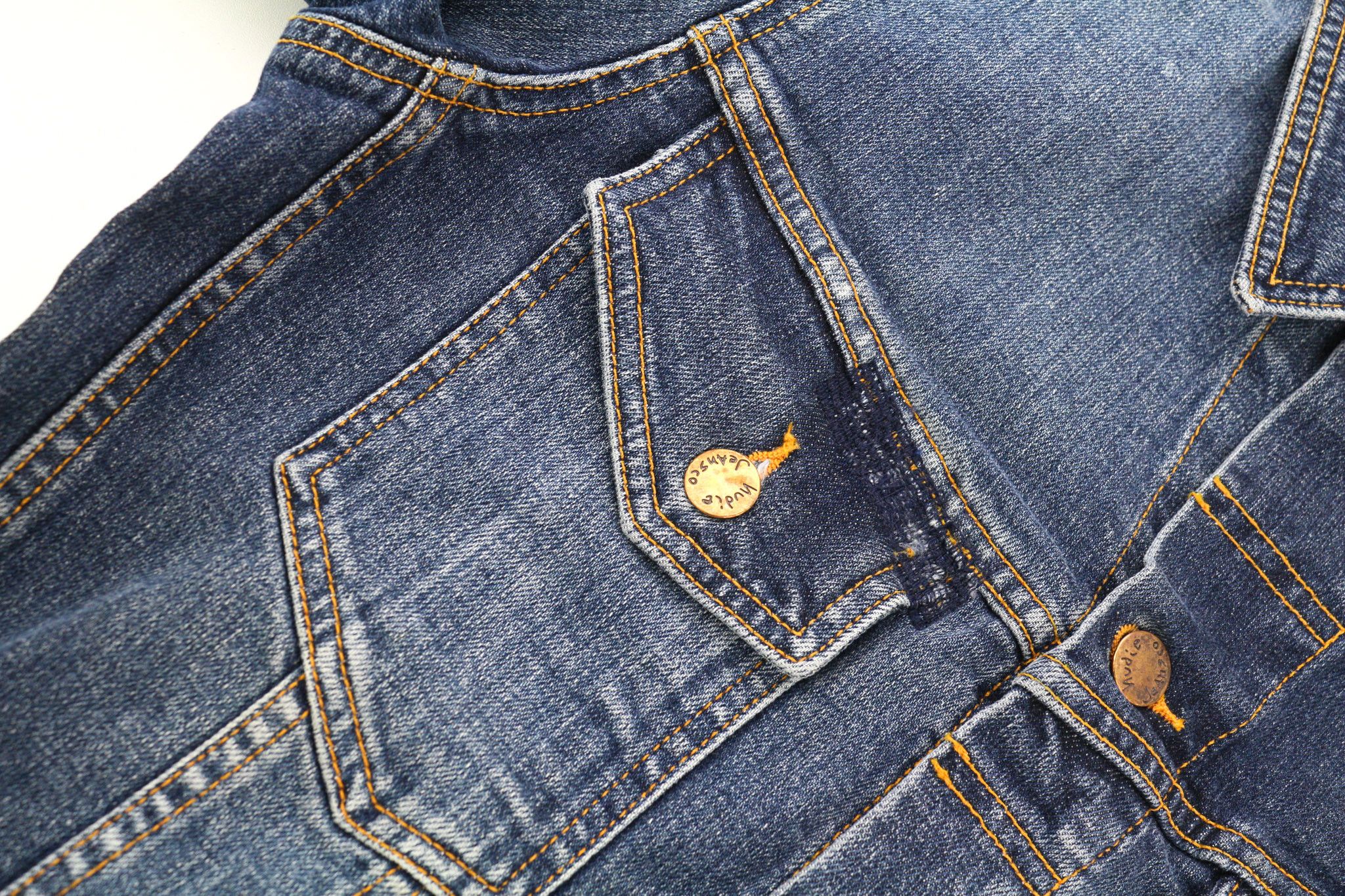 Nudie Jeans PERRY EXCELLENT BLUE S Denim Stretch Blue Jacket 80806 Size US S / EU 44-46 / 1 - 8 Thumbnail