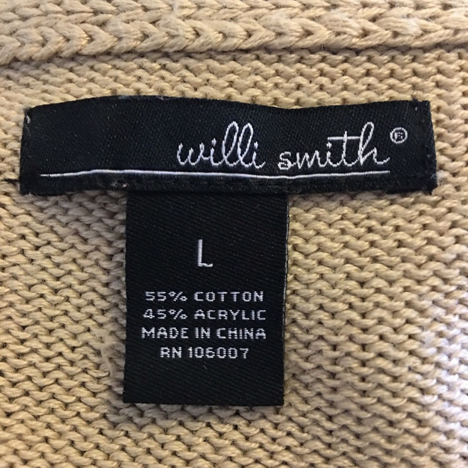 Willi Smith Willi Smith tan single button knit cardigan Size L / US 10 / IT 46 - 4 Thumbnail
