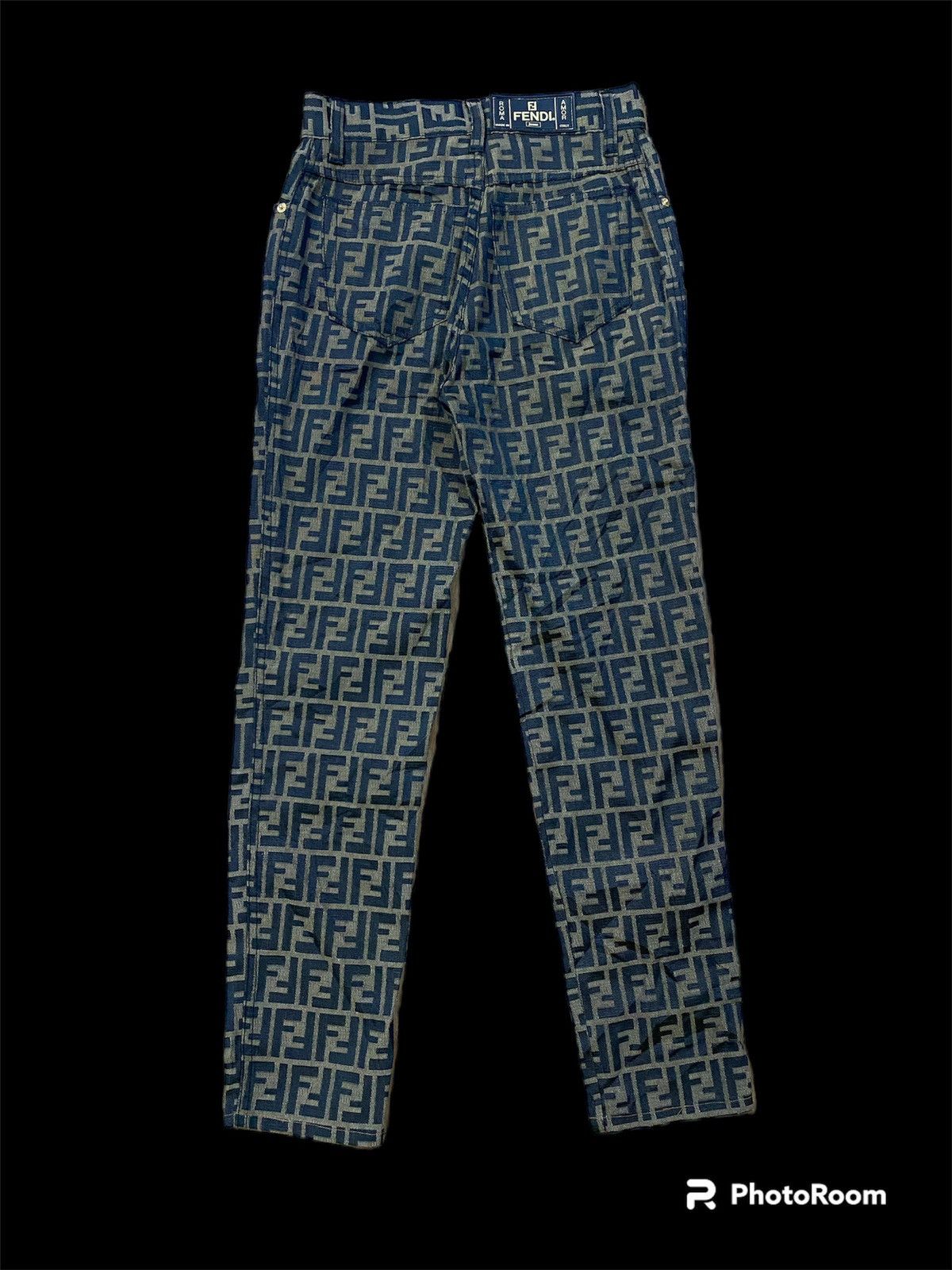 Fendi × Vintage 🖤BLACKDAY🖤Vintage Fendi Zucca Monogram Pants Size 26" / US 2 / IT 38 - 2 Thumbnail