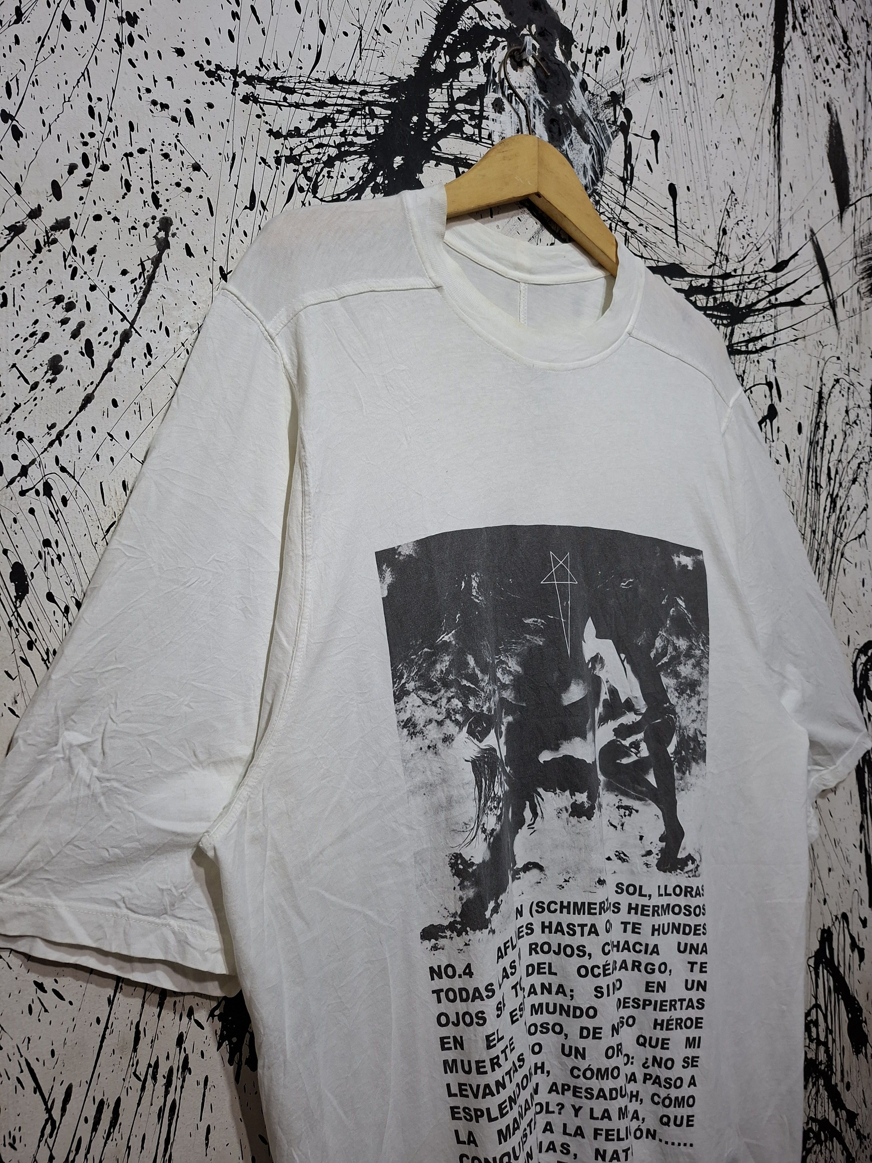 Rick Owens Drkshdw RICK OWENS DRKSHDW SS 2020 WAGNER NO.4 "TECUATL" T-SHIRT Size US L / EU 52-54 / 3 - 2 Thumbnail