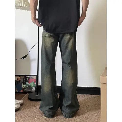 Japanese Brand × Jean Blue washed vintage distressed straight-leg casual jeans Size US 32 / EU 48 - 4 Thumbnail