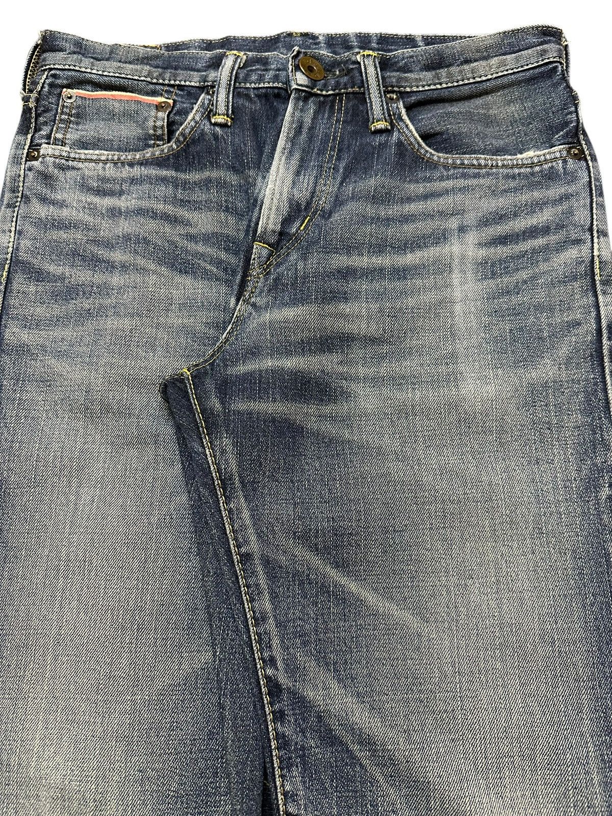 Edwin Vintage Edwin 505zx Selvedge Faded Wash Distress Style Jeans Size US 30 / EU 46 - 4 Thumbnail