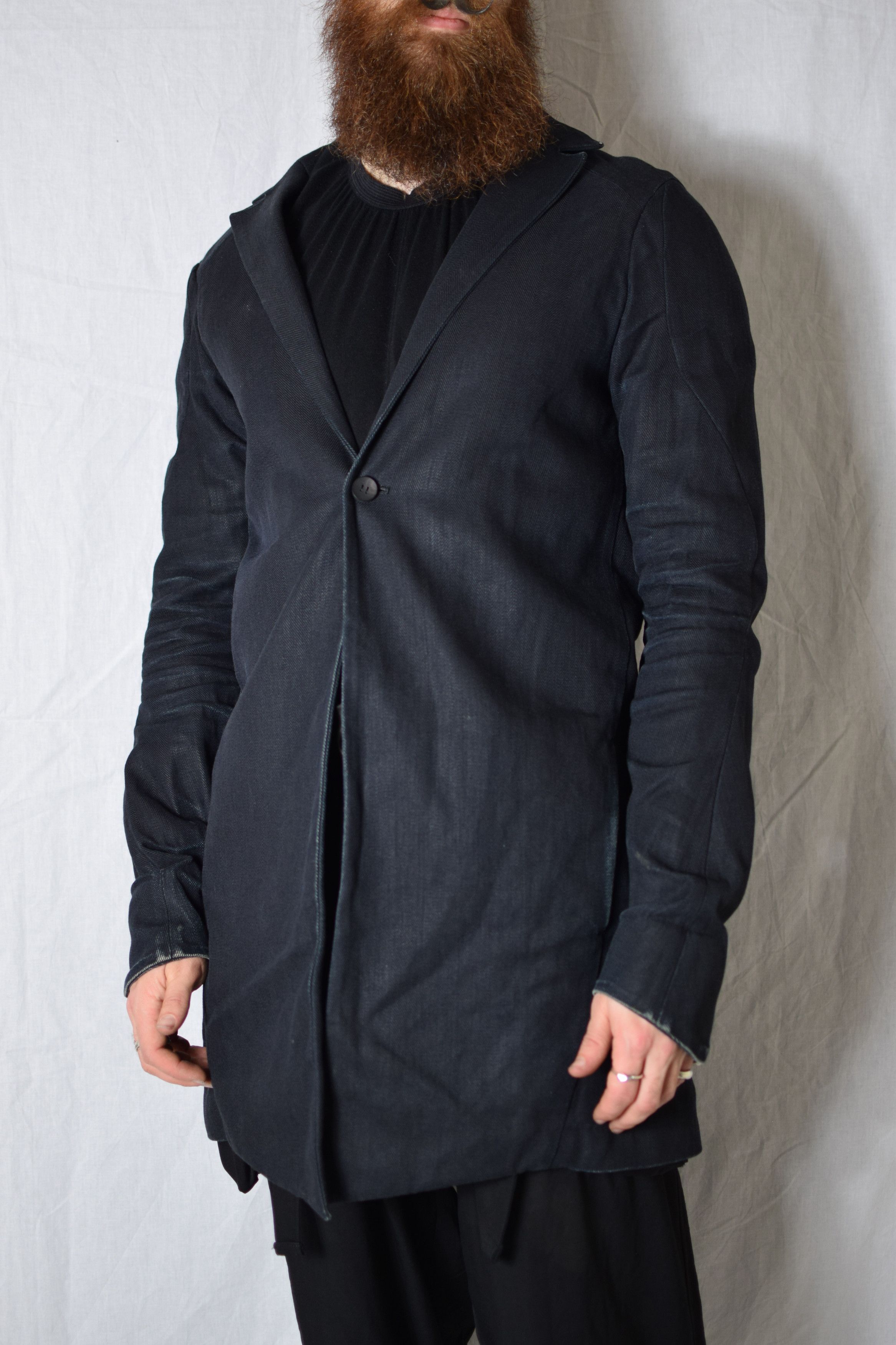 ジャケット・アウター DEVOA Mixed Patchwork Wool Coat DEVOA Mixed Patchwork Wool Coat