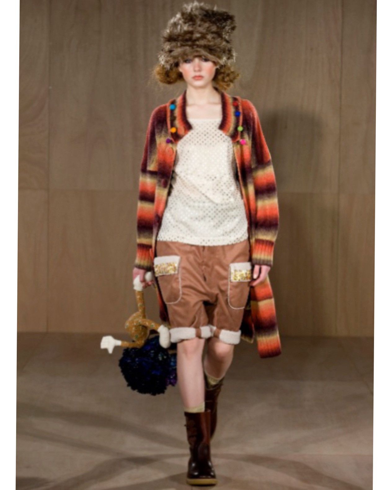 Issey Miyake × Ne-Net AW2011 NÉ-NET FAUX NUBUCK SHORTS WITH FLEECE LINING Size US 30 / EU 46 - 2 Thumbnail