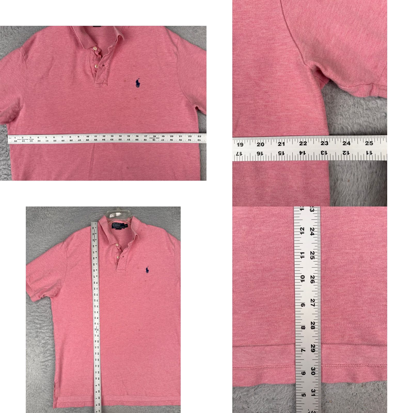 Ralph Lauren VINTAGE Nike Polo Shirt Men XL Pink Short Sleeve Cotton READ Size US XL / EU 56 / 4 - 8 Thumbnail