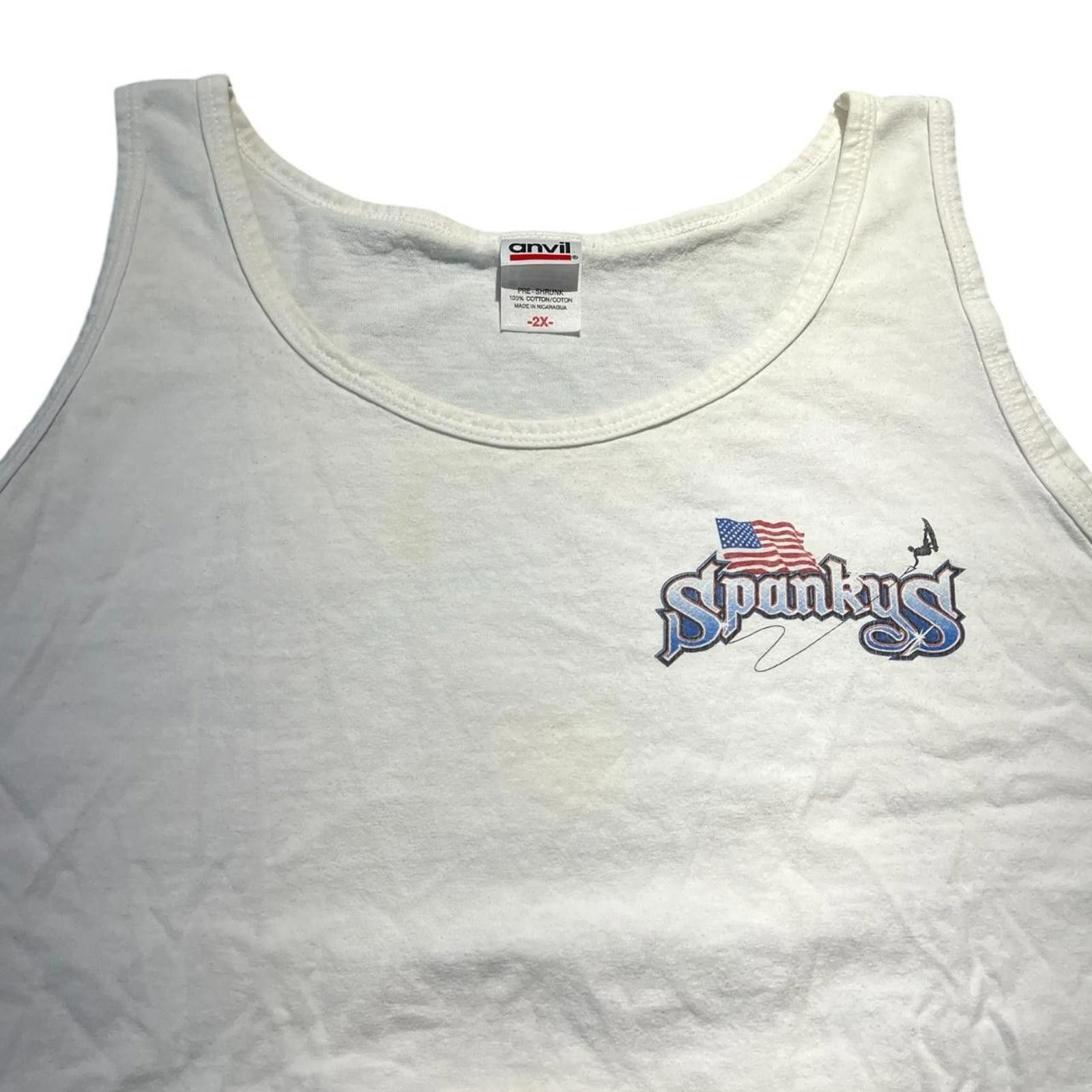 Anvil Vintage 90s Spankys RV Marine Parker Arizona White Tank Top Size US XXL / EU 58 / 5 - 3 Thumbnail