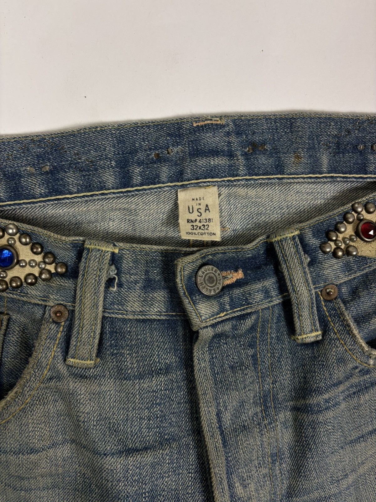 Ralph Lauren 2006 RRL 1/1 Moonshine Wash Lapidary Gemstone Selvage Denim Size US 32 / EU 48 - 11 Thumbnail