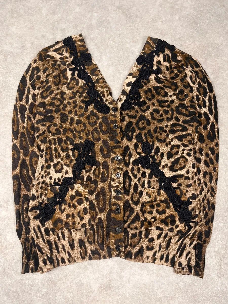 Dolce & Gabbana 2010s Dolce & Gabbana Leopard Print Cardigan Size S / US 4 / IT 40 - 3 Thumbnail
