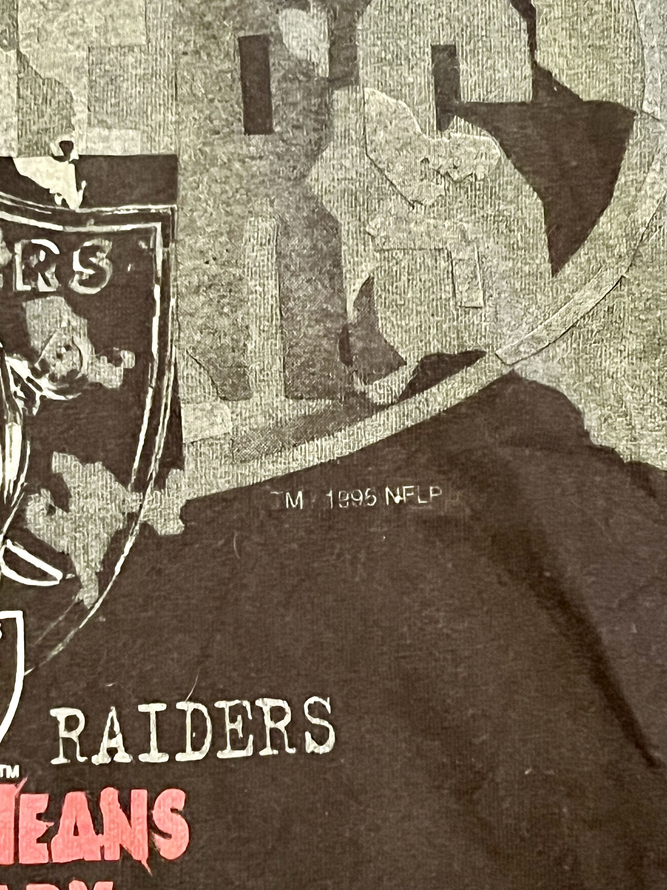 Vintage 1995 Oakland Raiders T-Shirt Chill By Any Means Necessary XL Size US XL / EU 56 / 4 - 3 Thumbnail