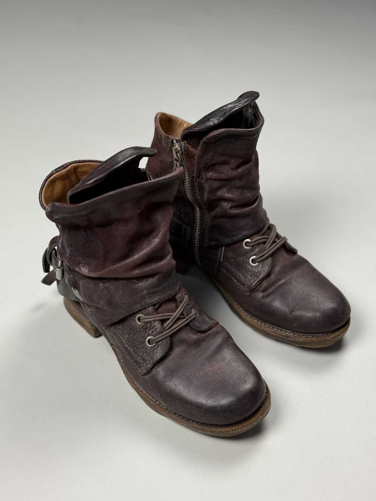 A.s. 98 Airstep Ladies Avan-Garde Leather Boots Shoes in Brown, Women's (Size 6)