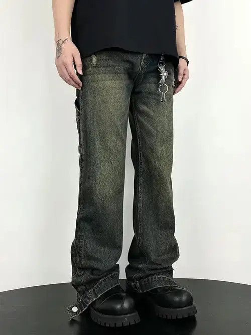 Japanese Brand y2k flared distressed carpenter pants Size US 32 / EU 48 - 2 Thumbnail