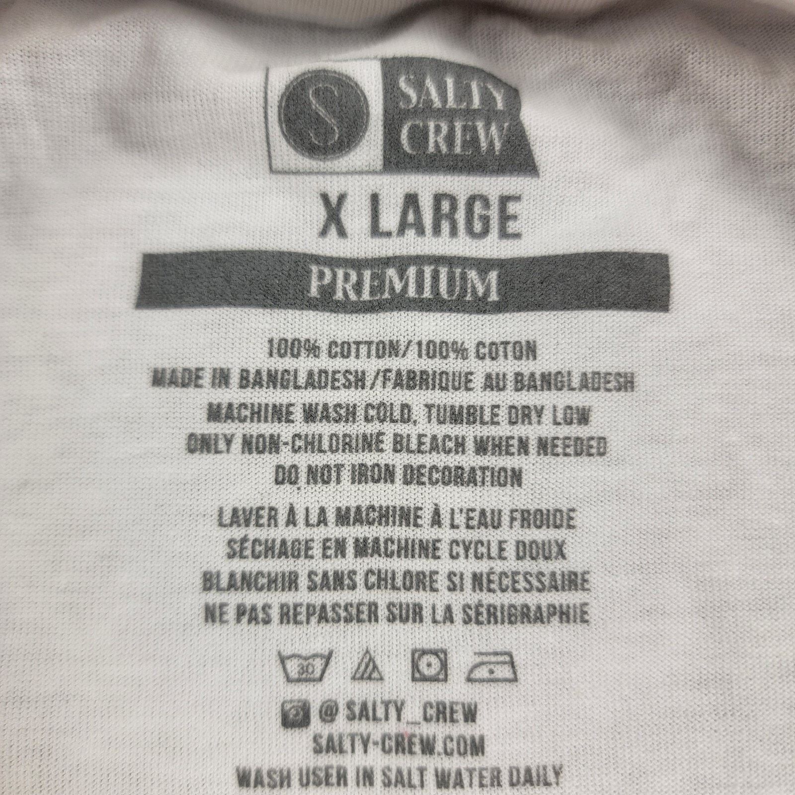 GOAT Crew Salty Crew Find Refuge in the Sea T-Shirt White Sz XL (924) Size US XL / EU 56 / 4 - 3 Thumbnail