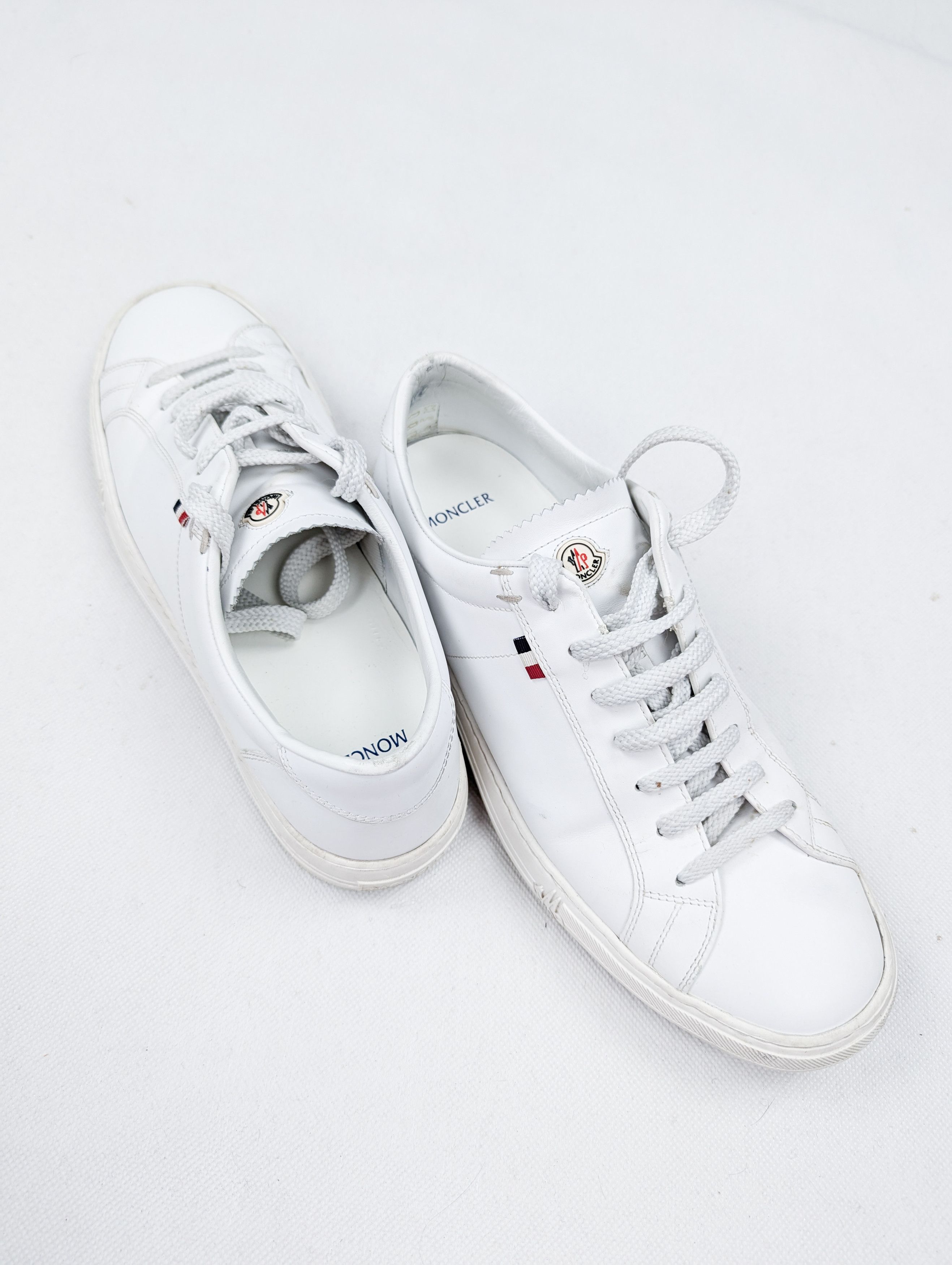 Moncler Moncler white low sneakers trainers 43.5 Size US 10.5 / EU 43-44 - 10 Thumbnail
