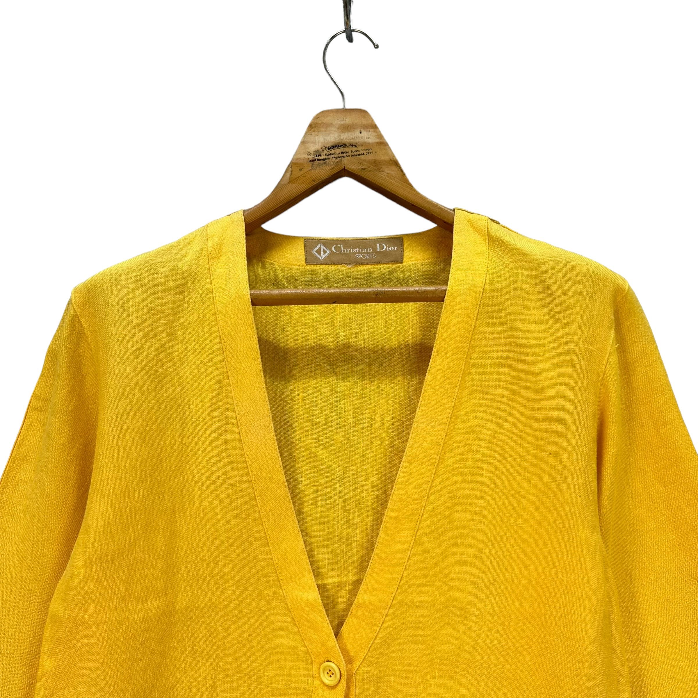 Christian Dior Monsieur CHIRSTIAN DIOR SPORTS YELLOW CARDIGAN #8701-021 Size M / US 6-8 / IT 42-44 - 2 Thumbnail